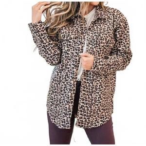 NEW CASUAL COUNTRY OUTFITTERS leopard love button down top in leopard print
